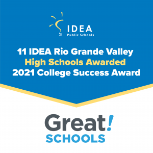 Awarded 2021 College Success Awards | IDEA Public Schools