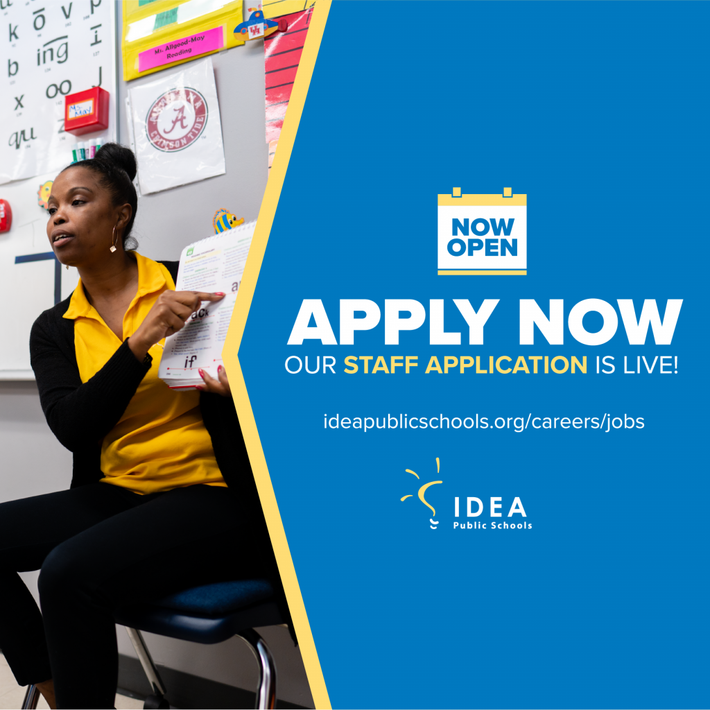 IDEA Public Schools Staff Application Launch for 2022-23 School Year