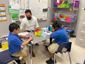 Anthony Sanchez with Special Education Students at IDEA Southeast | IDEA Public Schools | Honoring Veterans Day
