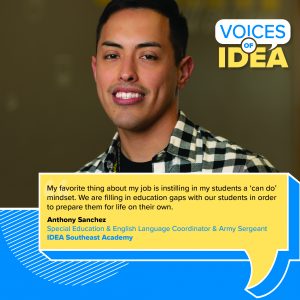 Anthony Sanchez, Voices of IDEA Veterans Day Feature | IDEA Public Schools