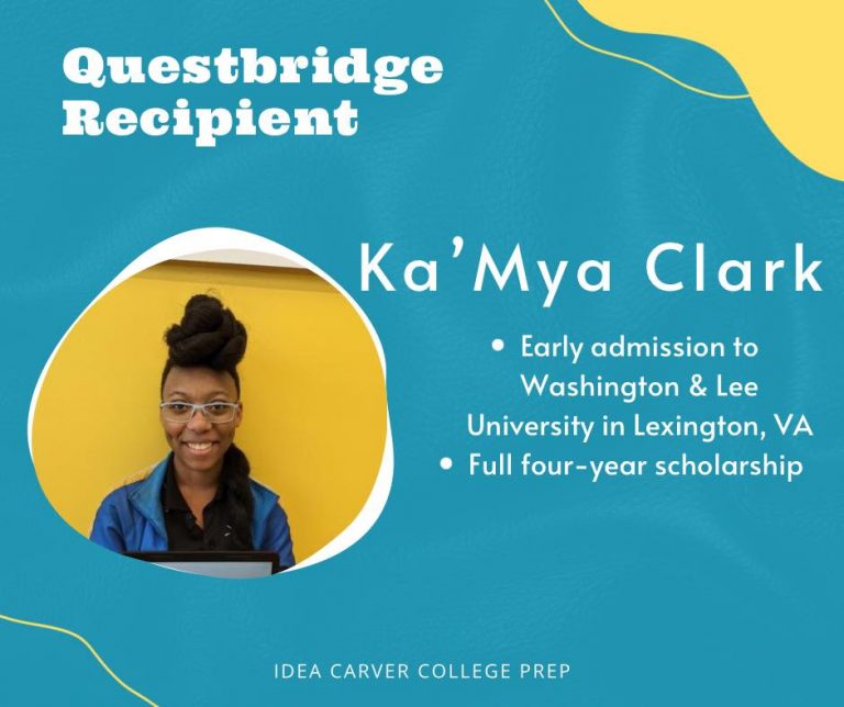 18 IDEA Seniors Selected as QuestBridge National College Match Program