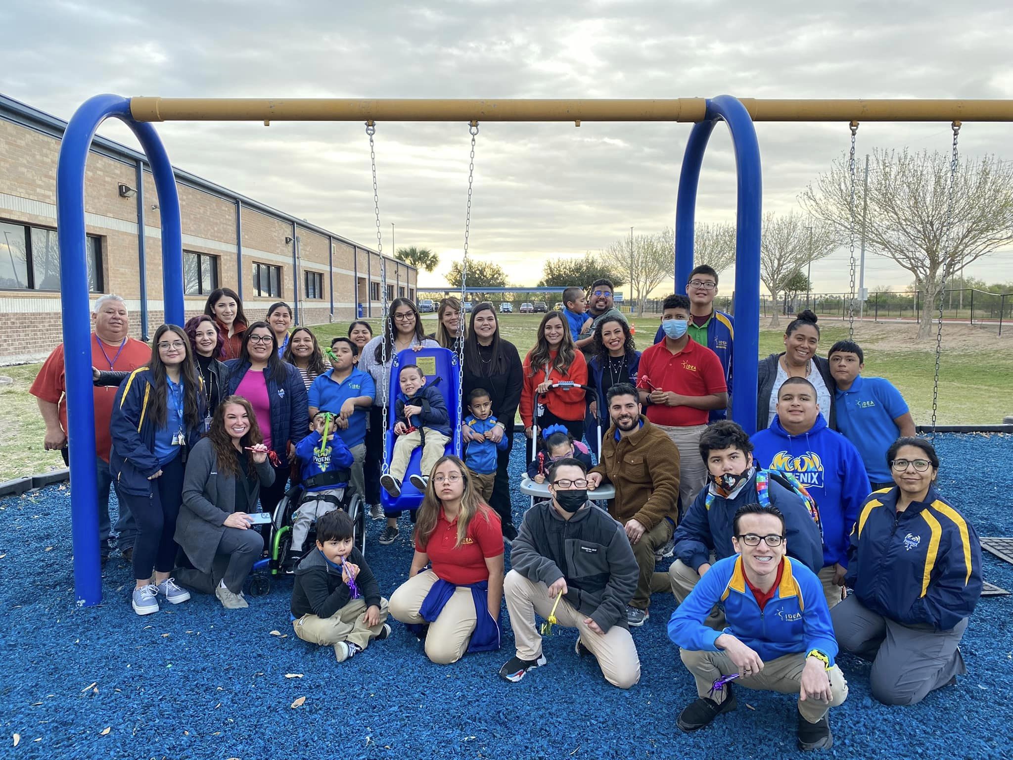Kids and Teachers at an Inclusive Playground
