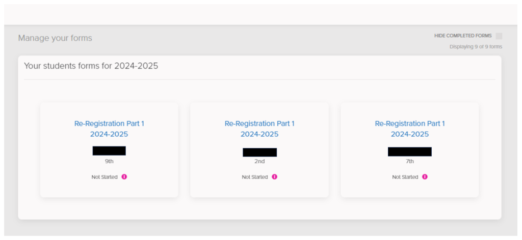 Step 3 in Reregistration process